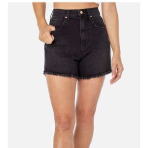 Celebrity Pink Cut Off Shorts 30 Women's Black High Rise Denim Frayed Hem Summer